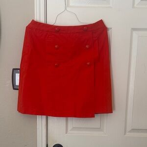 Brooks Brothers Vibrant Red Mini Skirt